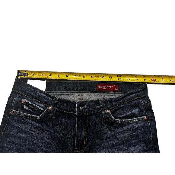Blue 2 Made in California Jeans Stretch Bootcut Size 28 x 31 Dark Wash USA - Picture 14 of 16